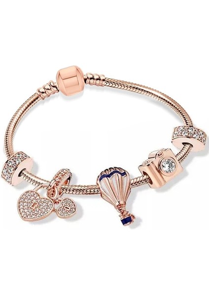 16CM Tarzı A019 Baopon Antik Kristal Kalp Charm Bilezik Murano Cam Boncuk Bilezik Kadınlar Için Sevgililer Günü Hediyesi Takı (Yurt Dışından)