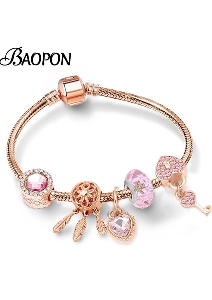 16CM Tarzı A019 Baopon Antik Kristal Kalp Charm Bilezik Murano Cam Boncuk Bilezik Kadınlar Için Sevgililer Günü Hediyesi Takı (Yurt Dışından) fırsatları