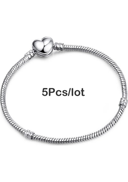 16CM Tarzı No.7 Boyutu Brace Kodu Lot Moda Gümüş Renk Yılan Zincir Charm Bilezik Kadınlar Için Güzel Bilezik ve Bilezikler Dıy Takı Yapımı (Yurt Dışından)