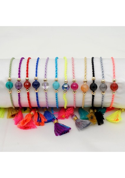 B-B190051E GO2BOHO Dostluk Bilezikler Doğal Taş Charm Bilezik Kadınlar Takı Için Assel Dize Ayarlanabilir Bilezik Şanslı Getirmek (Yurt Dışından) indirimleri