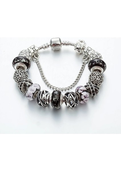 19CM Tarzı B16127 Annapaer En Çok Satan Pulseiras Lüks Tam Rhinestone Charms Abalorio Trendy Retro Boncuk Fit Pan Orijinal Bilezik Bilezik (Yurt Dışından)