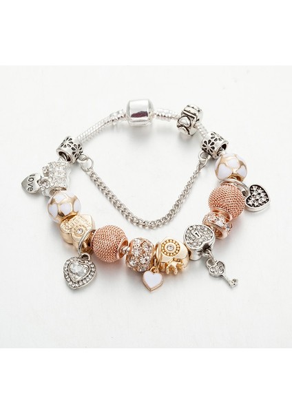 21CM Tarzı B18010 Annapaer En Çok Satan Pulseiras Lüks Tam Rhinestone Charms Abalorio Trendy Retro Boncuk Fit Pan Orijinal Bilezik Bilezik (Yurt Dışından)