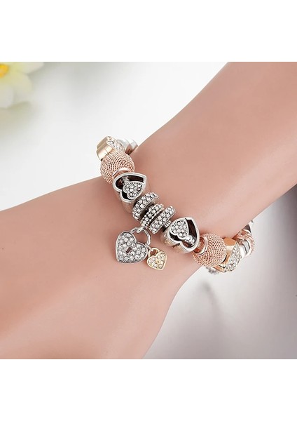 21CM Tarzı B18010 Annapaer En Çok Satan Pulseiras Lüks Tam Rhinestone Charms Abalorio Trendy Retro Boncuk Fit Pan Orijinal Bilezik Bilezik (Yurt Dışından)
