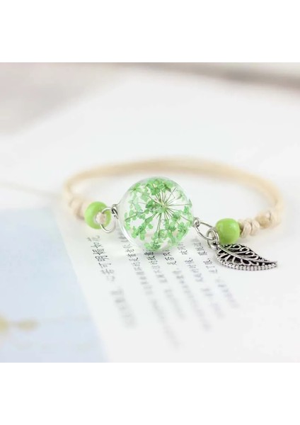 Ben 1 Adet Yeni Ayarlanabilir Kurutulmuş Çiçekler Bitki Örnekleri Bilezik Topu Karahindiba Her Yerde Gökyüzü Yıldız Kız Kadın Severler Hediyeler (Yurt Dışından) modelleri