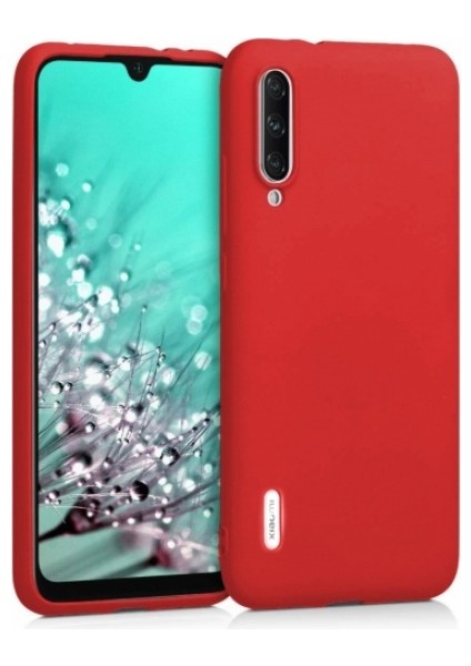 Xiaomi Mi A3 Kılıf Ultra Ince Renkli Silikon Kapak Kırmızı