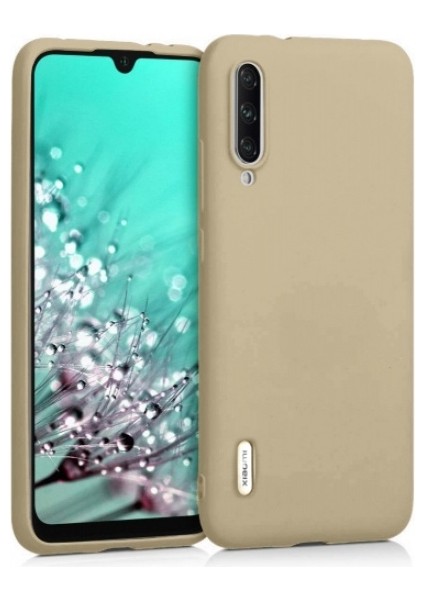 Xiaomi Mi A3 Kılıf Ultra Ince Renkli Silikon Kapak Gold