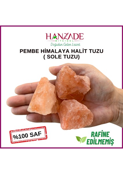 Halit Tuz Sole Tuzu 3 kg Şeffaf Berrak Kristal Pembe Himalaya Halit Sole Tuzu