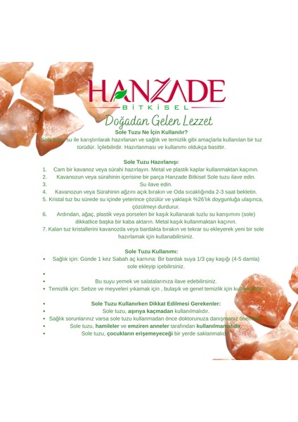 Halit Tuz Sole Tuzu 2 kg Şeffaf Berrak Kristal Pembe Himalaya Halit Sole Tuzu