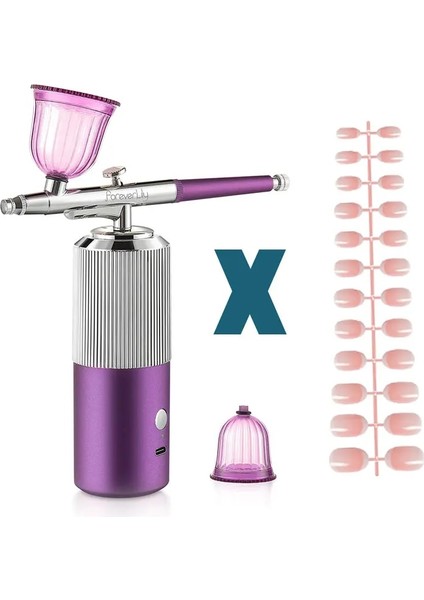 A-Mor Tarzı Üst Taşınabilir Boya Püskürtme Tabancası Airbrush Mini Hava Kompresörü Kiti Nail Art Dövme Zanaat Kek Oksijen Enjektör Nano Sis Sis (Yurt Dışından)