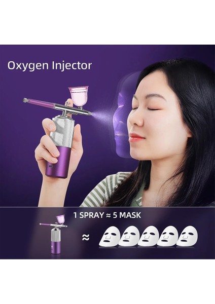 A-Mor Tarzı Üst Taşınabilir Boya Püskürtme Tabancası Airbrush Mini Hava Kompresörü Kiti Nail Art Dövme Zanaat Kek Oksijen Enjektör Nano Sis Sis (Yurt Dışından) modelleri