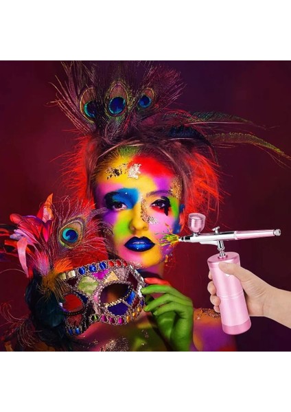 Siyah Stil Mini Hava Fırçası Seti Kompresörlü Çok Fonksiyonlu Sanat Resim Nano Püskürtme Tabancası Tırnak Airbrush Kek Dekorasyon Makyaj Dövme Püskürtücü (Yurt Dışından) indirimleri