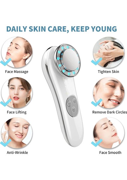 Beyaz Stil Yüz Kırmızı & Mavi LED Işık Cihazı (Yurt Dışından) modelleri