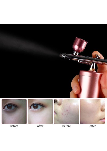 Siyah Stil Şarj Edilebilir Airbrush Kompresör Seti Hava Fırçası Püskürtme Tabancası Su Oksijen Derin Hydrofacial Makinesi Nail Art Dövme Kek Makyaj (Yurt Dışından) modelleri