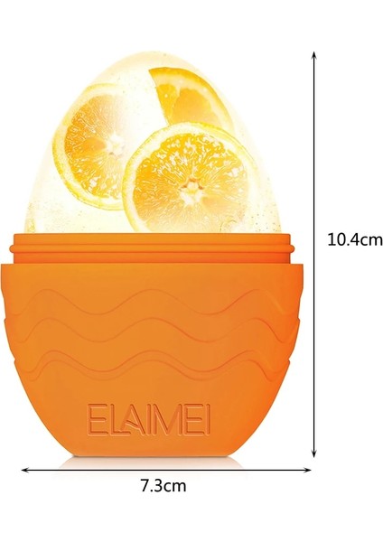 Turuncu Tarzı Yüz Gözler ve Boyun Için Buz Rulosu Buz Küpü Kalıp Güzellik Cilt Bakımı Gua Sha Araçları Cildi Aydınlatır Yeniden Kullanılabilir Yüz Bakım Araçları (Yurt Dışından)