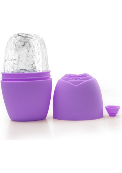 Mor Tarzı Cilt Bakımı Güzellik Kaldırma Şekillendirme Aracı Silikon Buz Küpü Tepsileri Buz Küresi Buz Topları Yüz Masajı Yüz Rulo (Yurt Dışından)