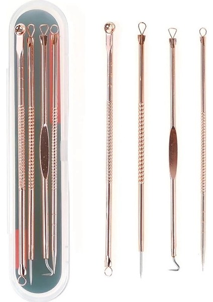 Siyah-20 Adet Tarzı Et Siyah Nokta Gül Altın Komedon Akne Sivilce Siyah Nokta Remover Extractor Vakum Aracı Kaşık Yüz Cilt Bakımı Aracı (Yurt Dışından)