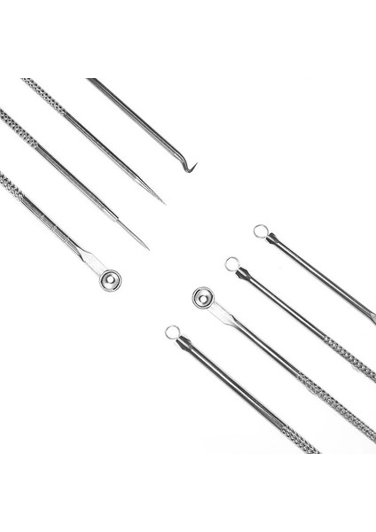 Siyah-20 Adet Tarzı Et Siyah Nokta Gül Altın Komedon Akne Sivilce Siyah Nokta Remover Extractor Vakum Aracı Kaşık Yüz Cilt Bakımı Aracı (Yurt Dışından)