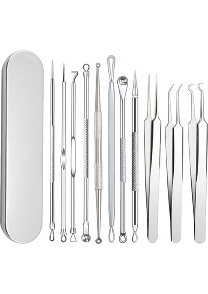 5 Adet-A Tarzı Adet Paslanmaz Çelik Siyah Nokta Temizleme Kiti Akne Blemmple Extractor Sökücü Iğneler Kozmetik Yüz Temizleme Aracı (Yurt Dışından)