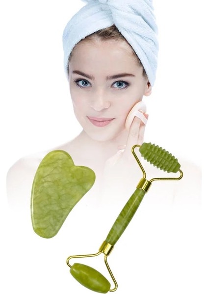 Kalp Stili Doğal Yüz Masajı Guasha Kazıyıcı Yeşim Rulo Masaj Yüz Gua Sha Kazıyıcı Yeşim Rulo Microniddle Rulo Yüz Masajı (Yurt Dışından) fırsatları