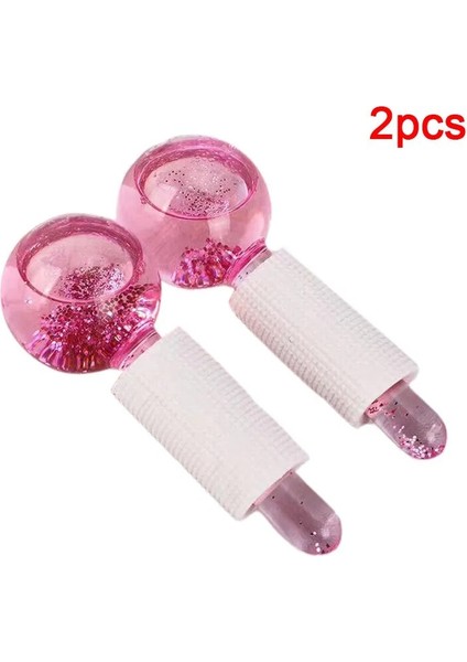 Pk Stili 2 Adet Büyük Güzellik Buz Hokeyi Enerji Güzellik Kristal Top Yüz Soğutma Buz Küre Su Dalgası Yüz ve Göz Masajı Cilt Bakımı (Yurt Dışından)