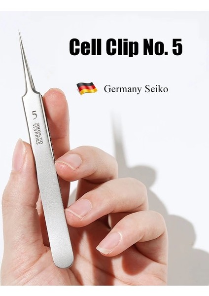 Gümüş Tarzı Ultra-Ince No. 5 Hücre Klip Cımbız Güzellik Salonu Iğne Aracı (Yurt Dışından)