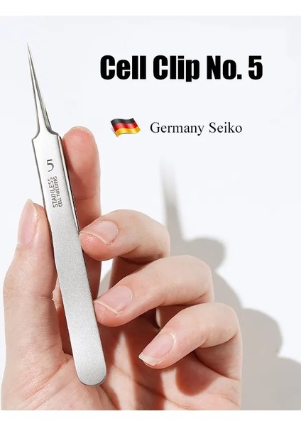 Gümüş Tarzı Ultra-Ince No. 5 Hücre Klip Cımbız Güzellik Salonu Iğne Aracı (Yurt Dışından) fiyatları
