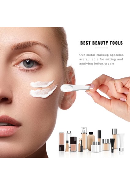 C-Siyah Tarzı Metal Çinko Mini Kozmetik Spatula Kavisli Kepçe Altın Gümüş Makyaj Maskesi Krem Kaşık Göz Kremi Sopa Yüz Vücut Makyaj Araçları (Yurt Dışından) fırsatları