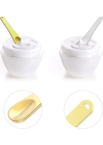 C-Siyah Tarzı Metal Çinko Mini Kozmetik Spatula Kavisli Kepçe Altın Gümüş Makyaj Maskesi Krem Kaşık Göz Kremi Sopa Yüz Vücut Makyaj Araçları (Yurt Dışından) indirimleri