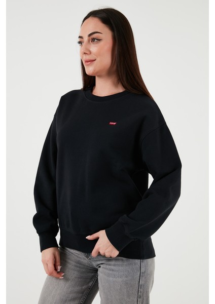 Pamuklu Regular Fit Bisiklet Yaka Sweat Kadın Sweat A3172