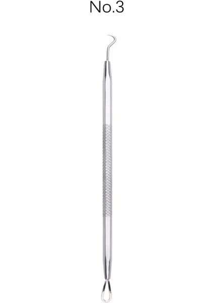 No.3 Tarzı Remover Aracı Iğneler Sıkma Araçları Kaşık Yüz Temizleme Komedon Çıkarıcı (Yurt Dışından)