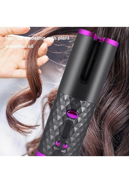 Altın Tarzı LCD Ekran Sıcaklık Kontrolü Mini Şarj Edilebilir Kablosuz Akıllı Otomatik Saç Bigudi Seyahat Ev (Yurt Dışından) modelleri