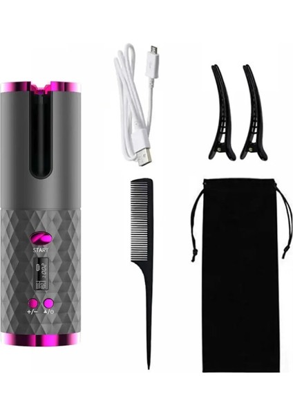 Altın Tarzı LCD Ekran Sıcaklık Kontrolü Mini Şarj Edilebilir Kablosuz Akıllı Otomatik Saç Bigudi Seyahat Ev (Yurt Dışından) fırsatları