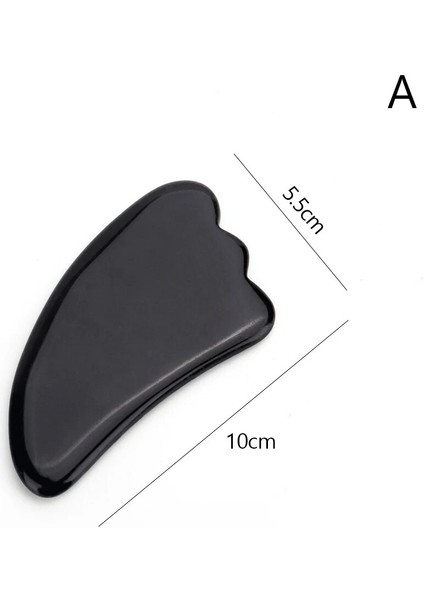 Bir Stil Siyah Obsidyen Gua Sha Kazıma Yüz Masaj Aracı Doğal Yeşim Taş Kurulu Spa Akupunktur Tedavisi Tetik Noktası Vücut Için (Yurt Dışından)