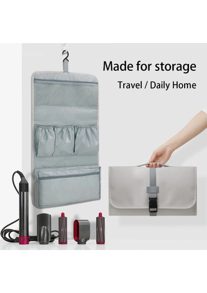 Siyah Stil Pu Çanta Profesyonel Saç Şekillendirme Araçları Depolama Tutma Çantası Saç Kurutma Makinesi Konteynerleri Organizatör Çanta Yedek Airwrap Siyah (Yurt Dışından) modelleri