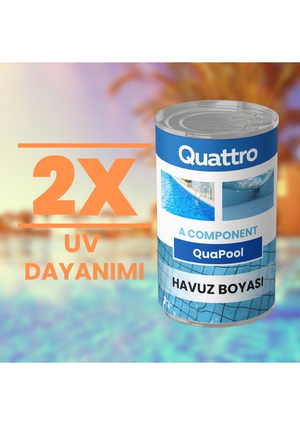 Quapool Çift Komponentli Havuz Boyası