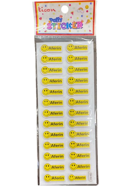 Puffy Stıcker Aferin 20 'li Paket