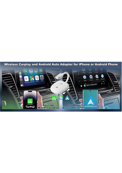 NR57 Kablosuz Apple Carplay ve Android Auto Adaptörü Ikisi Bir Arada fiyatları