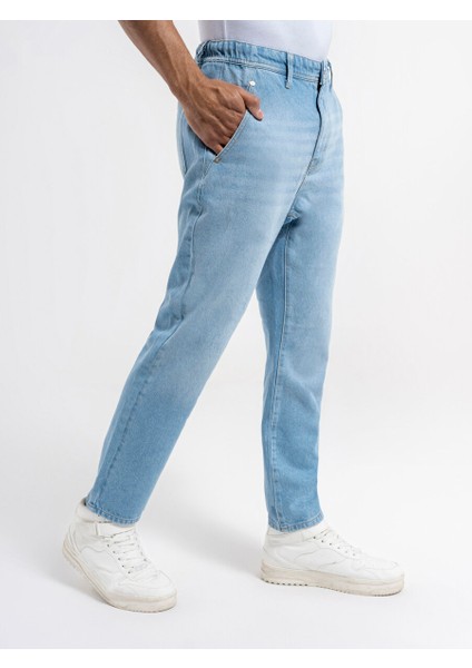 Slouchy Elastic Waist Fit Erkek Pantolon