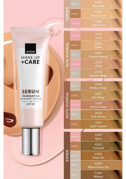 Make Up + Care Serum Fondöten SPF30 228G Nude