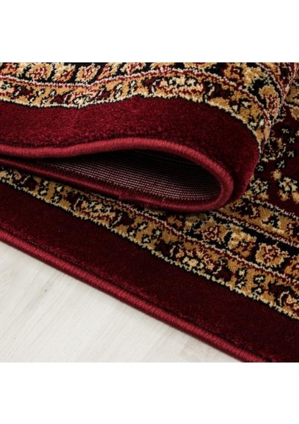 Carpettex Halı Klasik Desenli Halı Iran Tarzı Süslemeler Bordo Siyah Krem Renkler