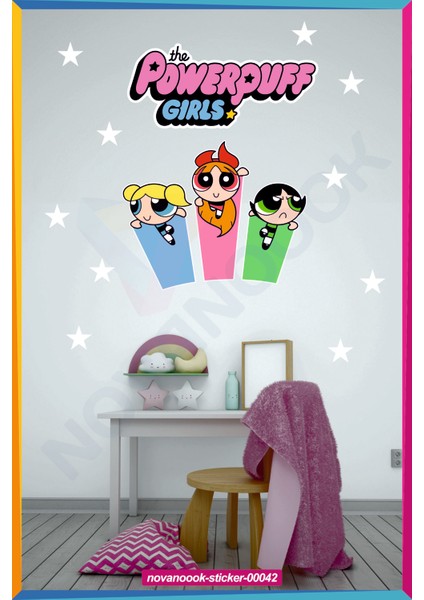 Powerpuff Girls Sticker Etiket Seti (STICKER-00042)