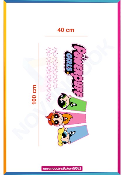 Powerpuff Girls Sticker Etiket Seti (STICKER-00042)