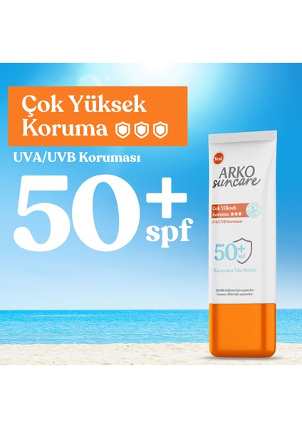 Suncare SPF50+ Çok Yüksek Korumalı Yüz Güneş Kremi 50 ml