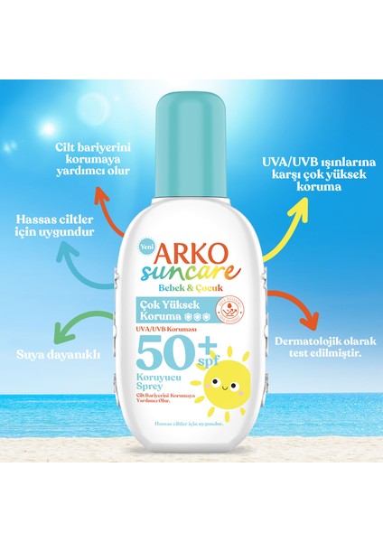 Suncare SPF50+ Çok Yüksek Korumalı Bebek & Çocuk Güneş Kremi 200 ml