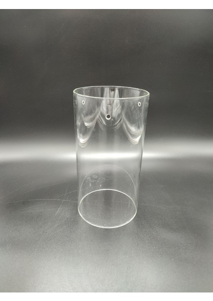 Silindir Avize Camı.yanlarından 3.adet VİDALI.(ÇAP:12.00cm-H:25.00cm)ŞEFFAF RENKTE