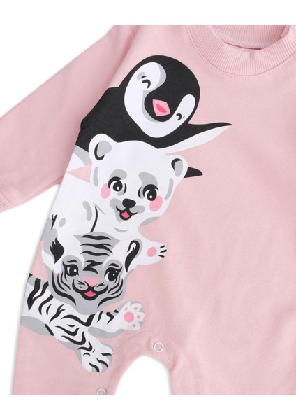 Erkek Bebek Sevimli Hayvan Baskılı Çıtçıtlı Uyku Tulumu fiyatları