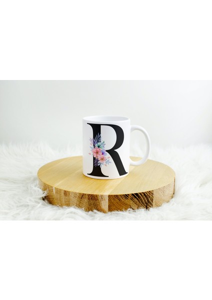 Kişiselleştirilebilir R Harfli Baskılı Premium Porselen Kupa Bardak fiyatları