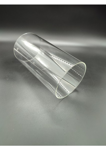 Silindir Avize Camı.yanlarından 3.adet VİDALI.(ÇAP:12.00cm-H:25.00cm)ŞEFFAF RENKTE