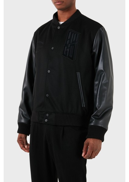 Yün ve Kaşmir Karışımlı Regular Fit Bomber Ceket Erkek Ceket 50503394 001