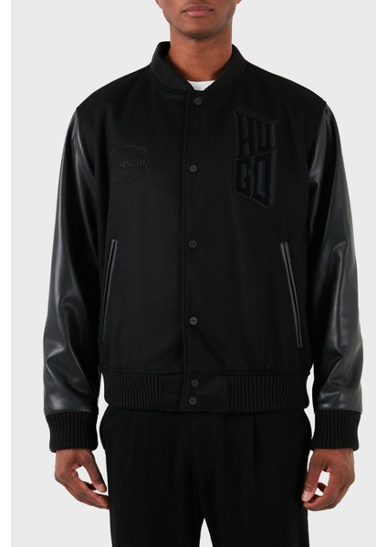 Yün ve Kaşmir Karışımlı Regular Fit Bomber Ceket Erkek Ceket 50503394 001